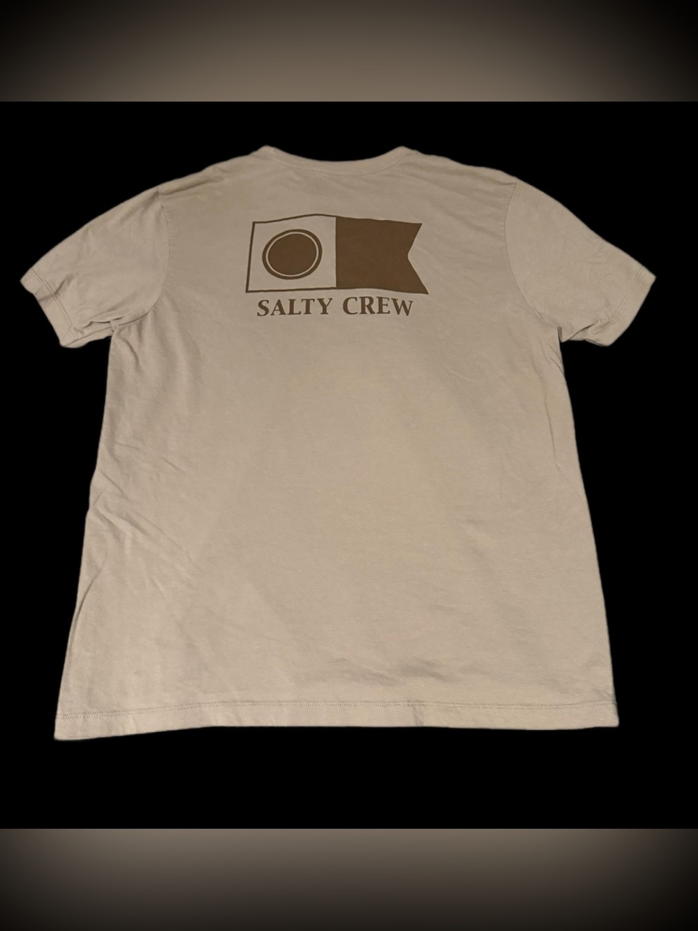 Salty Crew Tee, tan and brown, Men’s Size XL